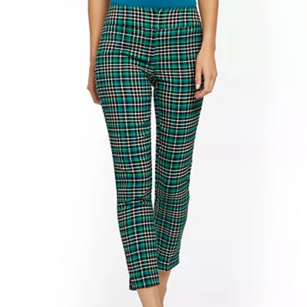 New York & Company Green Plaid Pants